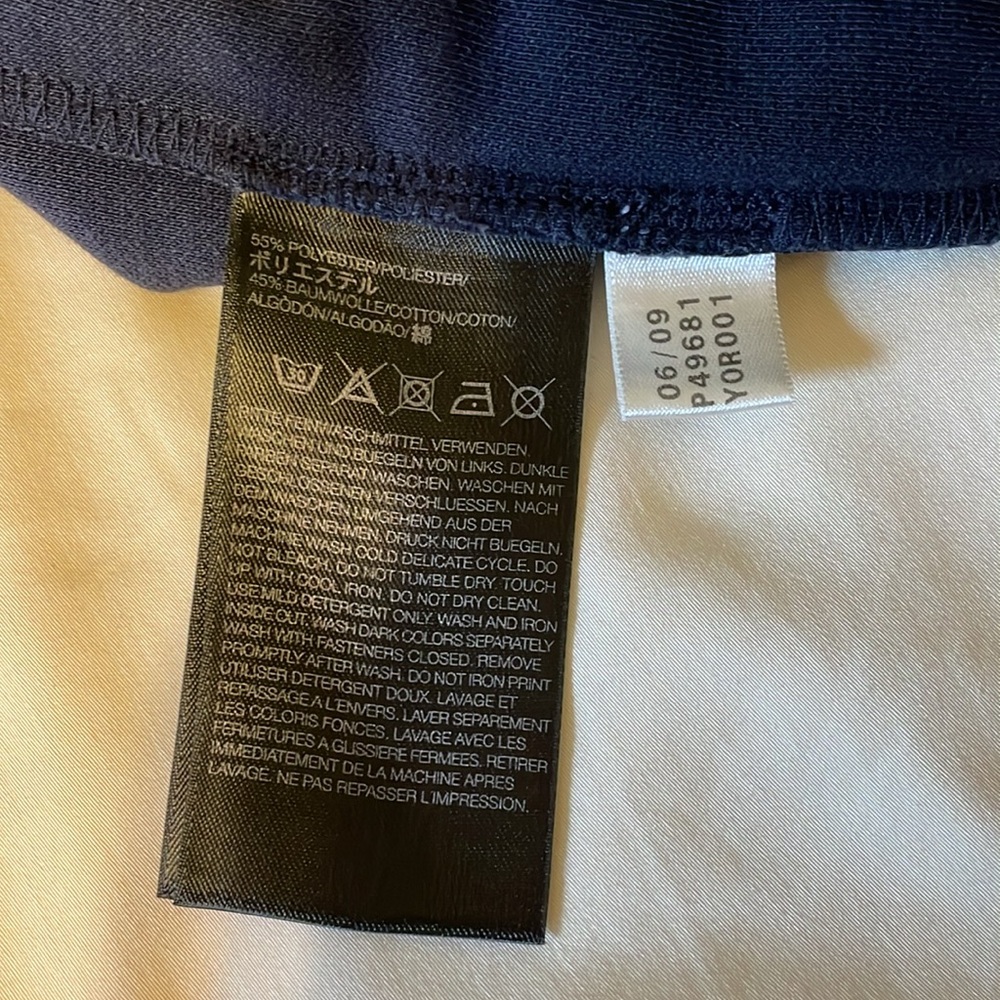 Y-3 Yohji Yahamoto Adidas Women's Large Dark Blue Bomber Jacket Zip-Up - Picture 4 of 7